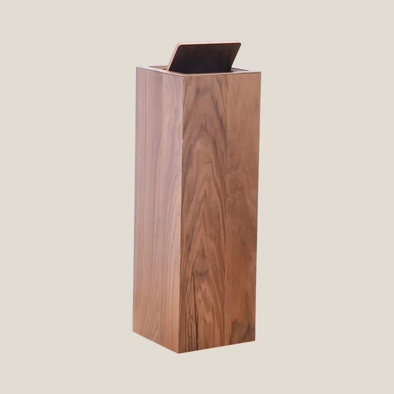 Wooden Waste Bins Large Capaity Living Room Litter Bin Nordic Homestay Hall Trash Bucket Interior Minimalist Wastebasket