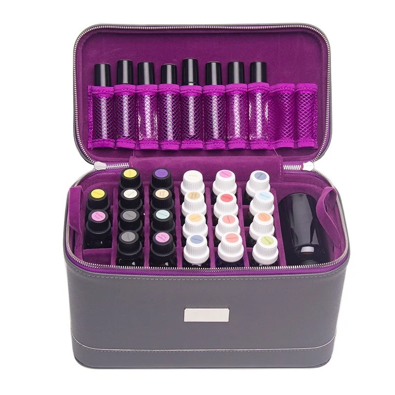 66 Slots Essential Oil Case for DoTERRA 15ml 10ml Essential Oil Roller Bottle Holder Perfume Oil Storage Box Travel Organizer