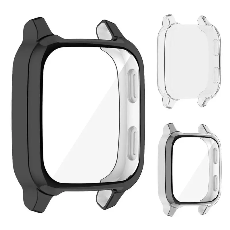 Hard Edge Shell Screen Glass Protector Film Frame Case For Garmin Venu SQ 2 Smart Watch Protective Cover SQ2 Music Accessories