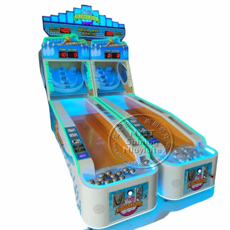 2 Players Bowling Machine Game Room Rolling Ball Indoor Sports Amusement Prize Tickets Redemption Coin Operated Arcade Machines