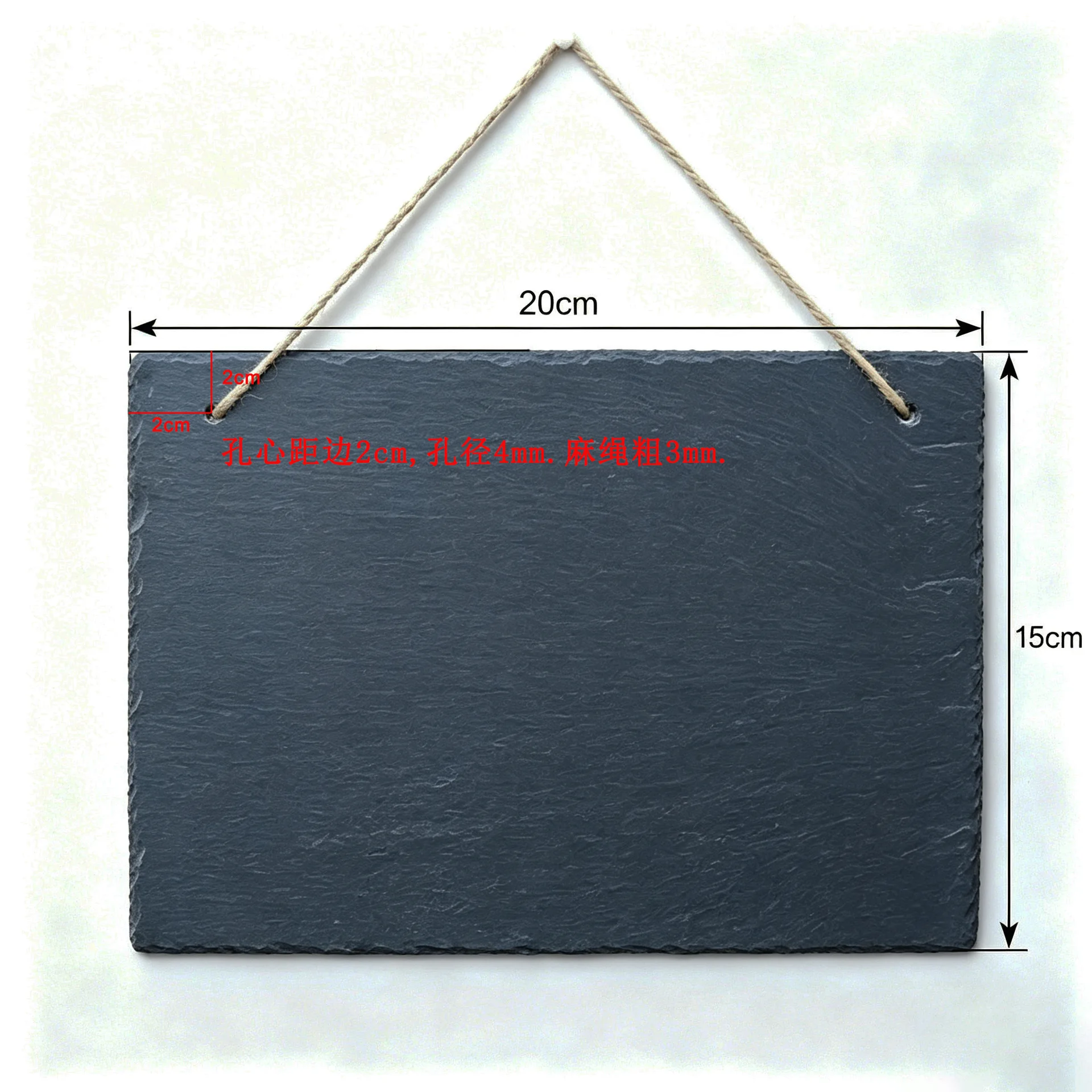 Slate Board with Hanging Rope, Writing Board, Children's Drawing Board, Bar Counter Display Blackboard