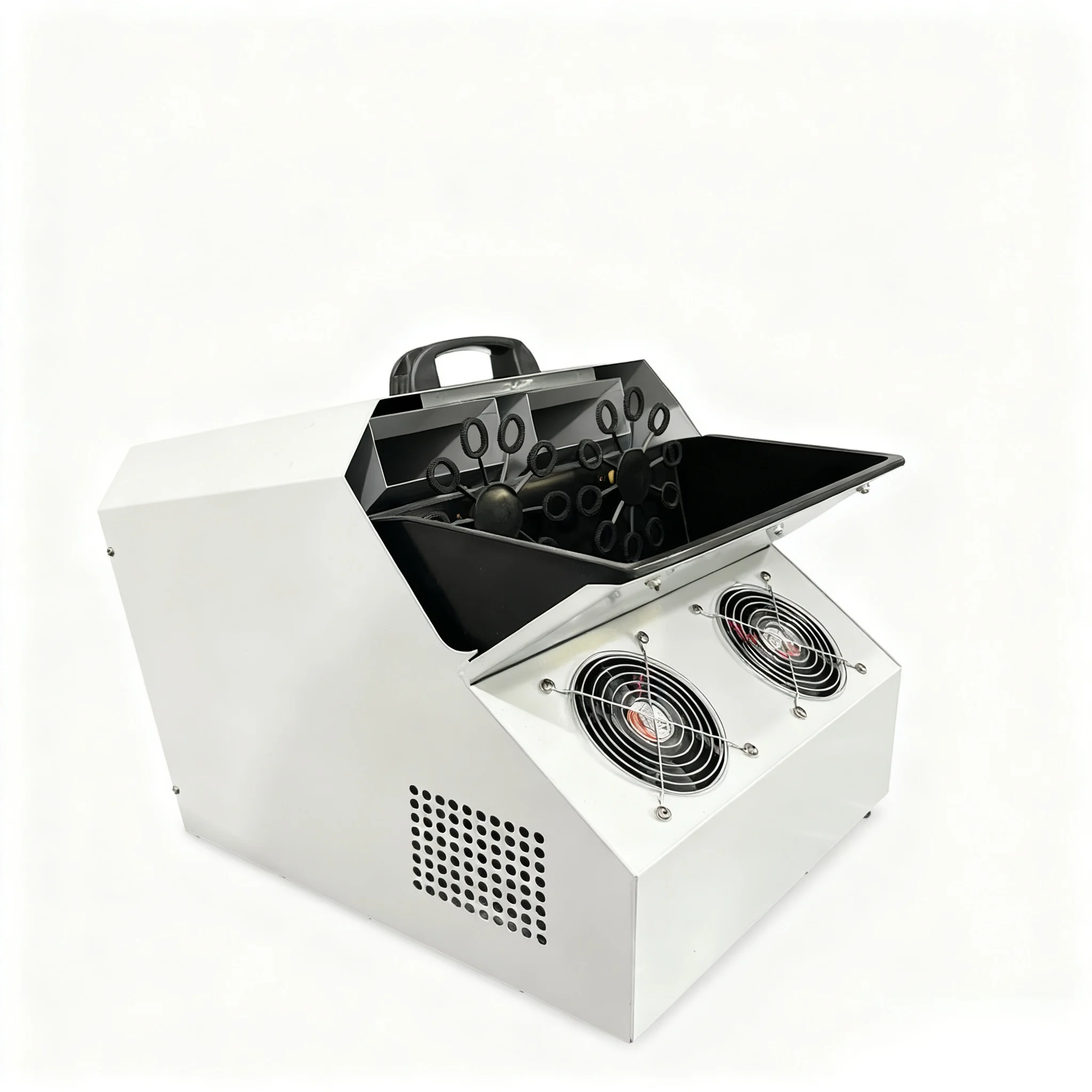 Stage bubble machine automatic double-wheel bubble projection remote control AC 110-240V wedding use