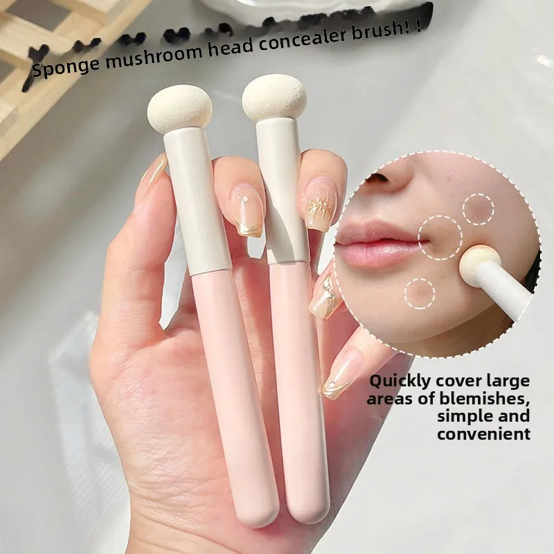 

Concealer Brush, Mushroom Sponge Head, Docile and Seamless, Large Area Acne Marks, Mini Single Makeup Brush