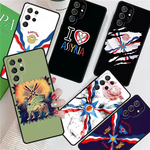 Assyria Flag Assyrian For Samsung Galaxy S24 Ultra S21 S22 S8 S9 S10E Note 10 20 Plus FE S23 Phone case Cover Coque