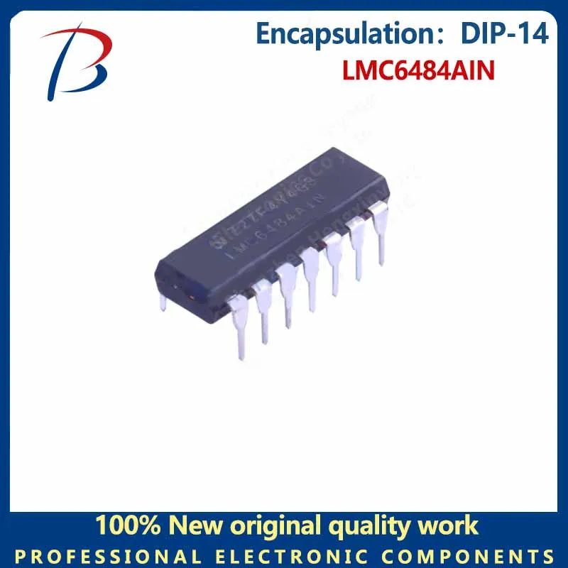 10PCS  LMC6484AIN package DIP-14 operational amplifier chip