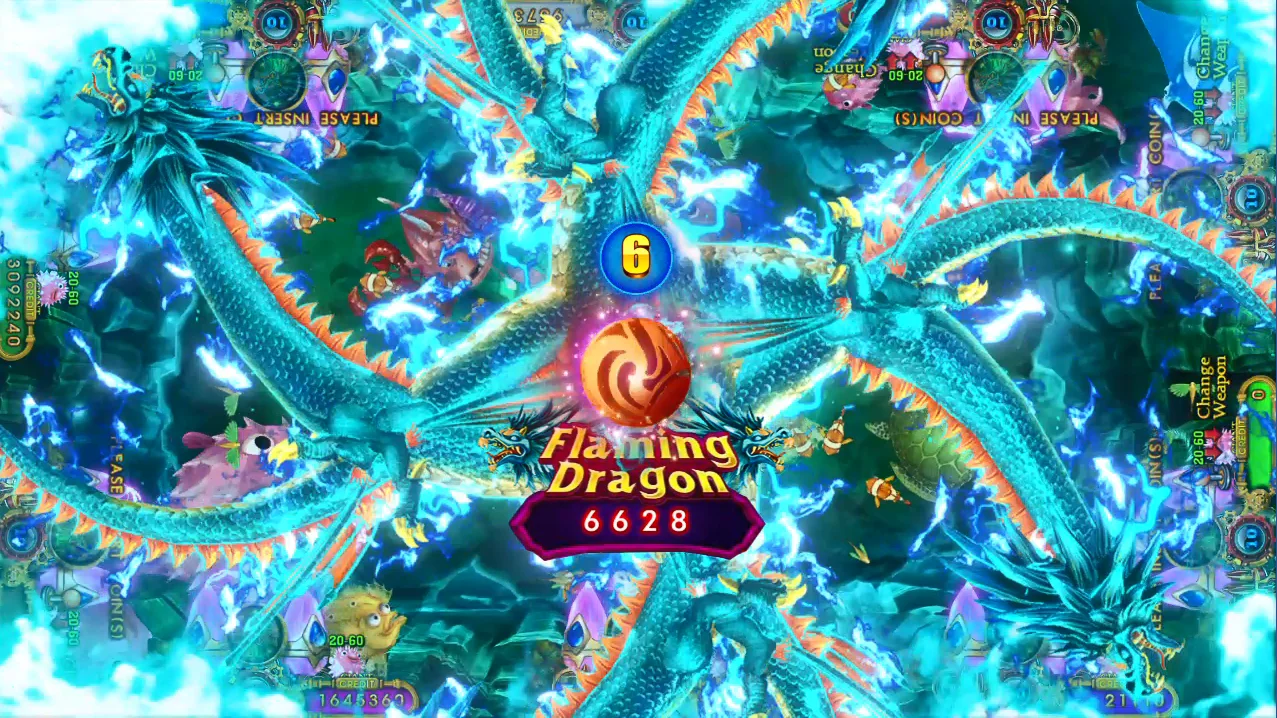 55 بوصة قابلة للطي 8 لاعبين/10 لاعبين Ocean King 3 Fantastic Beasts Shooting Fish Game Machine