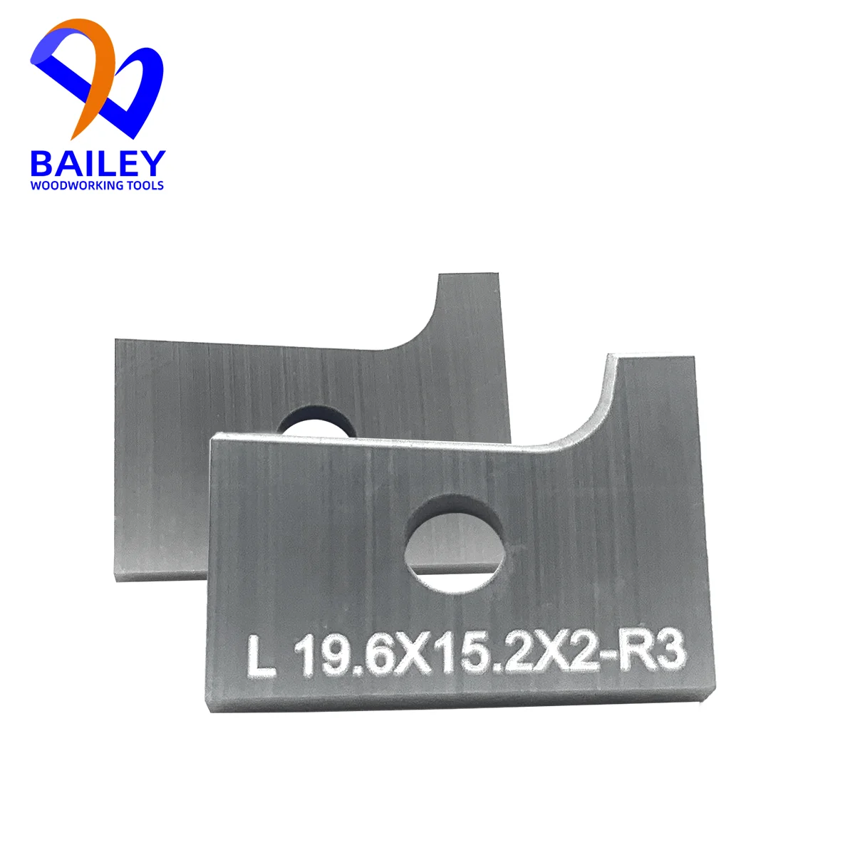 BAILEY 10PCS 19.6x15.2x2mm R3 Carbide Scraping Blade Woodworking Tools Knives Scraper For Edge Banding Machine