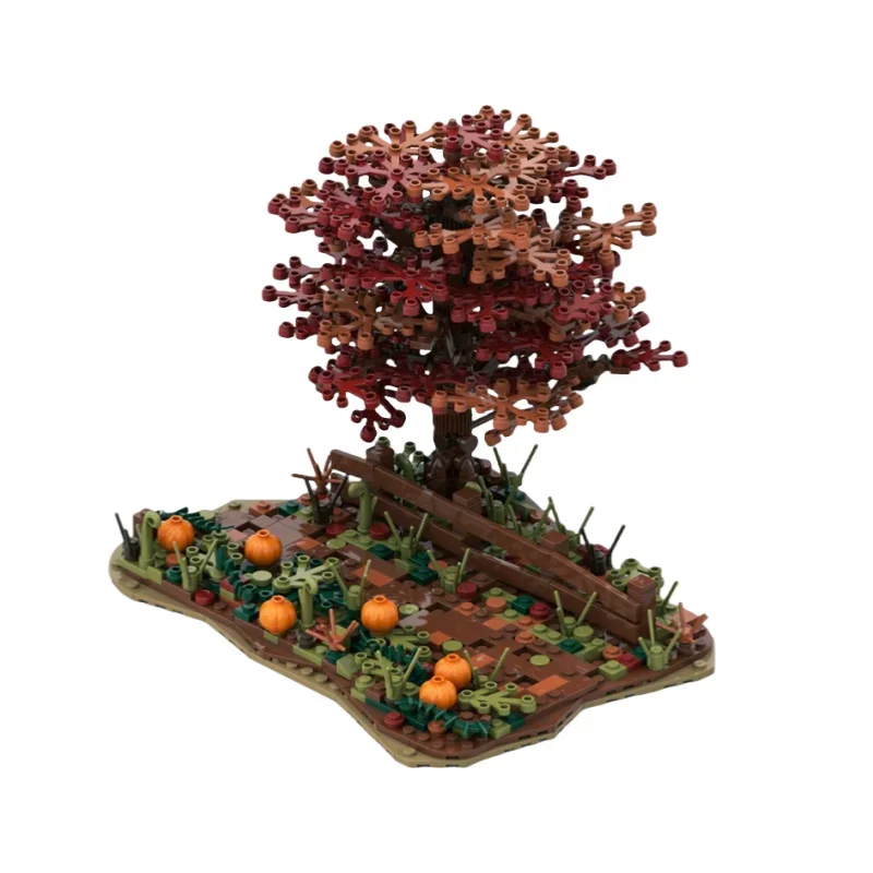 Blocos de construção criativos MOC: design arquitetônico de outono (549 peças) - Kit de modelo decorativo exclusivo