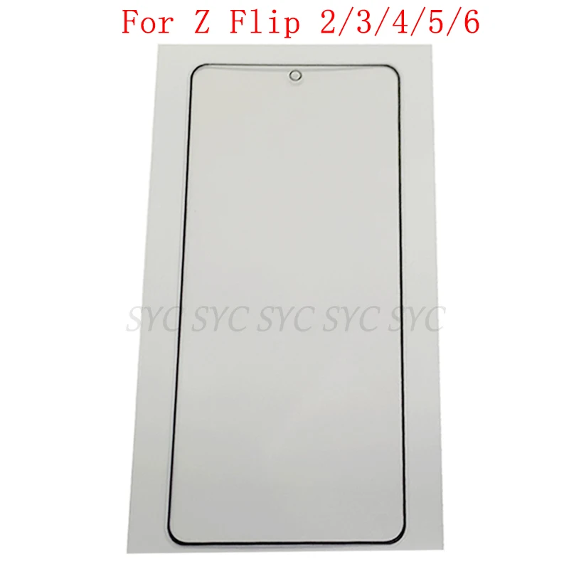 عدسة مرنة خارجية أمامية لهاتف سامسونج Z Flip 6 5 4 3 2 F741 F731 F721 F711 F707 F700 لوحة اللمس مع أجزاء إصلاح OCA