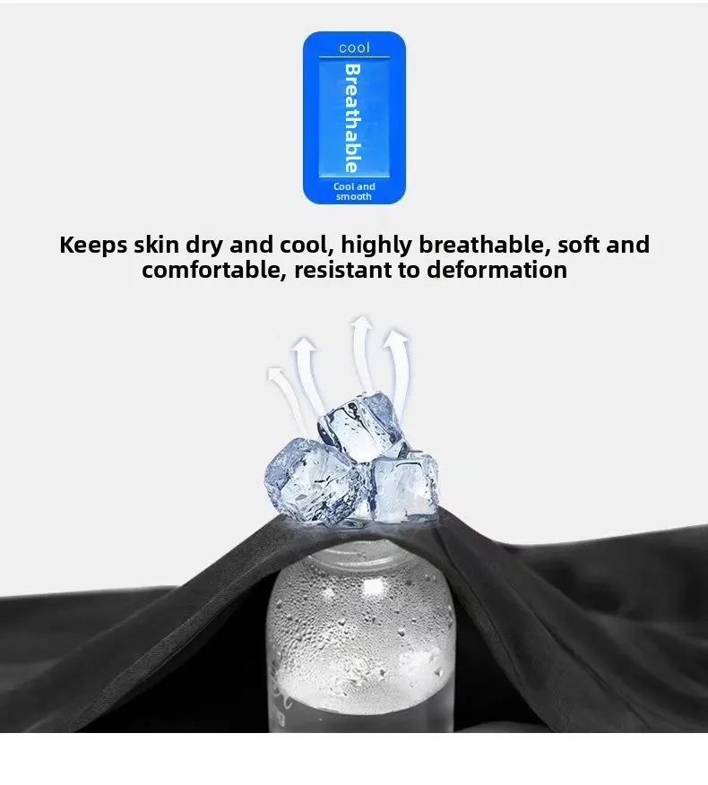 กางเกงทำงานผู้ชายผ้าไหมน้ำแข็ง ระบายอากาศ แห้งเร็ว ทรงหลวม ไซส์ใหญ่ ทรงตรง สไตล์ลำลอง ผ้าโพลีเอสเตอร์