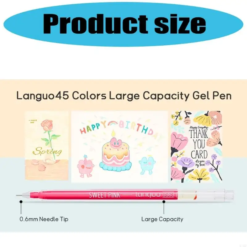 Penna gel colorata 45/72/99 Penna journaling a colori per codifica a colori scrapbooking k1kf