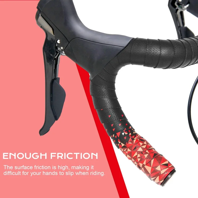 เทปพันแฮนด์จักรยาน BUCKLOS แบบไล่เฉดสี ป้องกันการสั่นสะเทือน ป้องกันการลื่นไถล ทำจากวัสดุ EVA สำหรับแฮนด์จักรยานแบบโค้ง