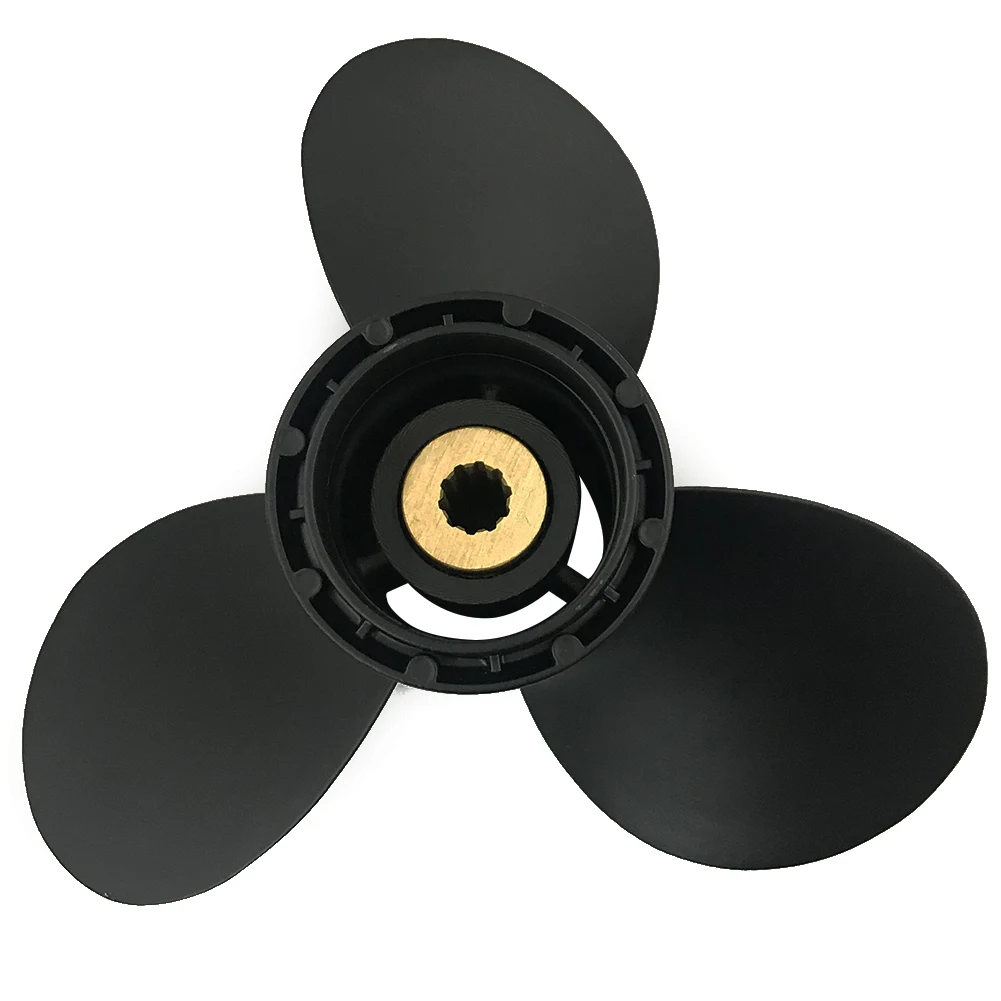 Boat Propeller 9 1/4x11 for Suzuki DT9.9-15 3 Blades Aluminum 10 Tooth RH OEM NO: 58100-89L70-019 9.25x11