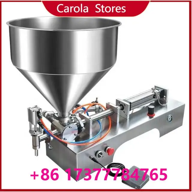 10-500ml Semi-auto Pneumatic Filling Machine Single/Double Head High Precision Liquid Paste Filler for Honey Shampoo Soft Ice