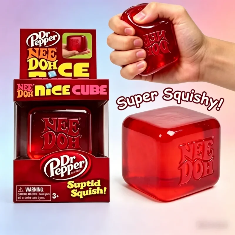

@&New Needoh Nice Cube Sensory Stress Reliever Fidget Tool for Anxiety & Focus Desk Sensory Cube for Adults & Kids