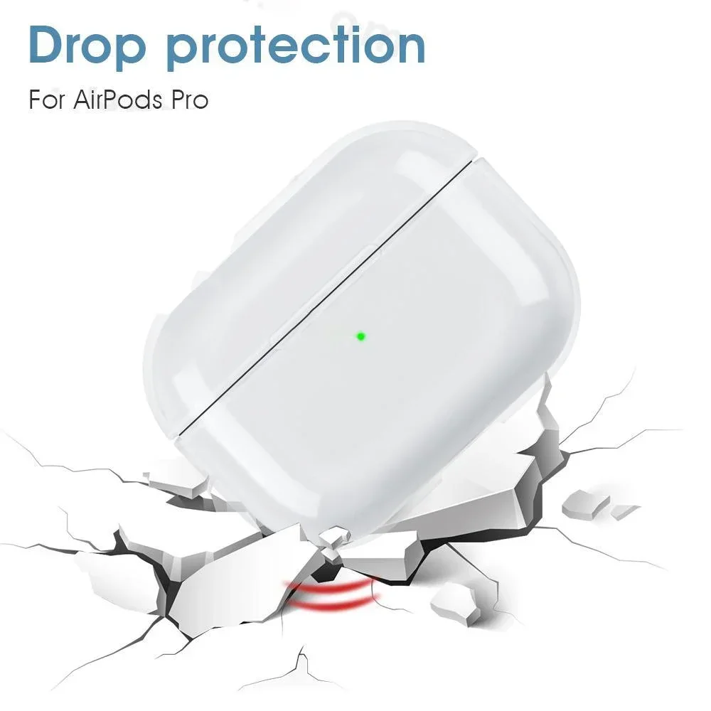 Transparent PC Earphone Case For AirPods 4 3 2 1 Pro 2 USB C Cover Hard Anti-fall Clear Headphone Coque For AirPods 4 4th Pro2