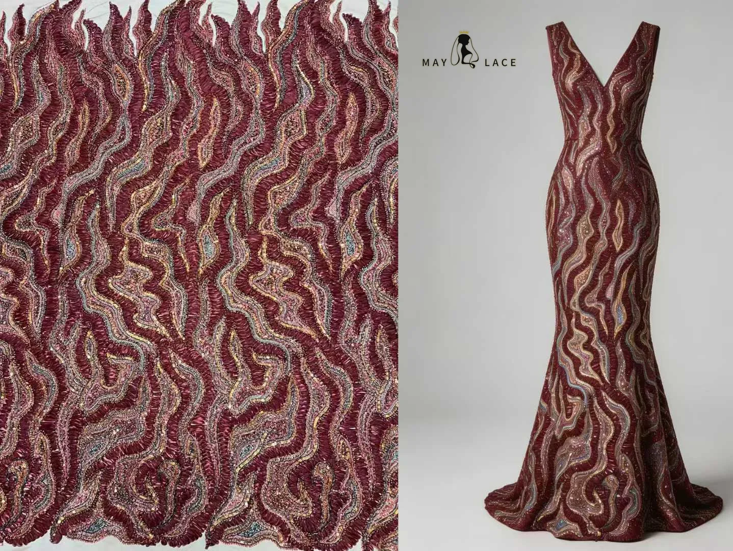 

African Lace Fabric 2026 French 3D Sequins Embroidery Beads Tulle 5 Yards High Quality Lace Nigerian for Party Wedding Dresses