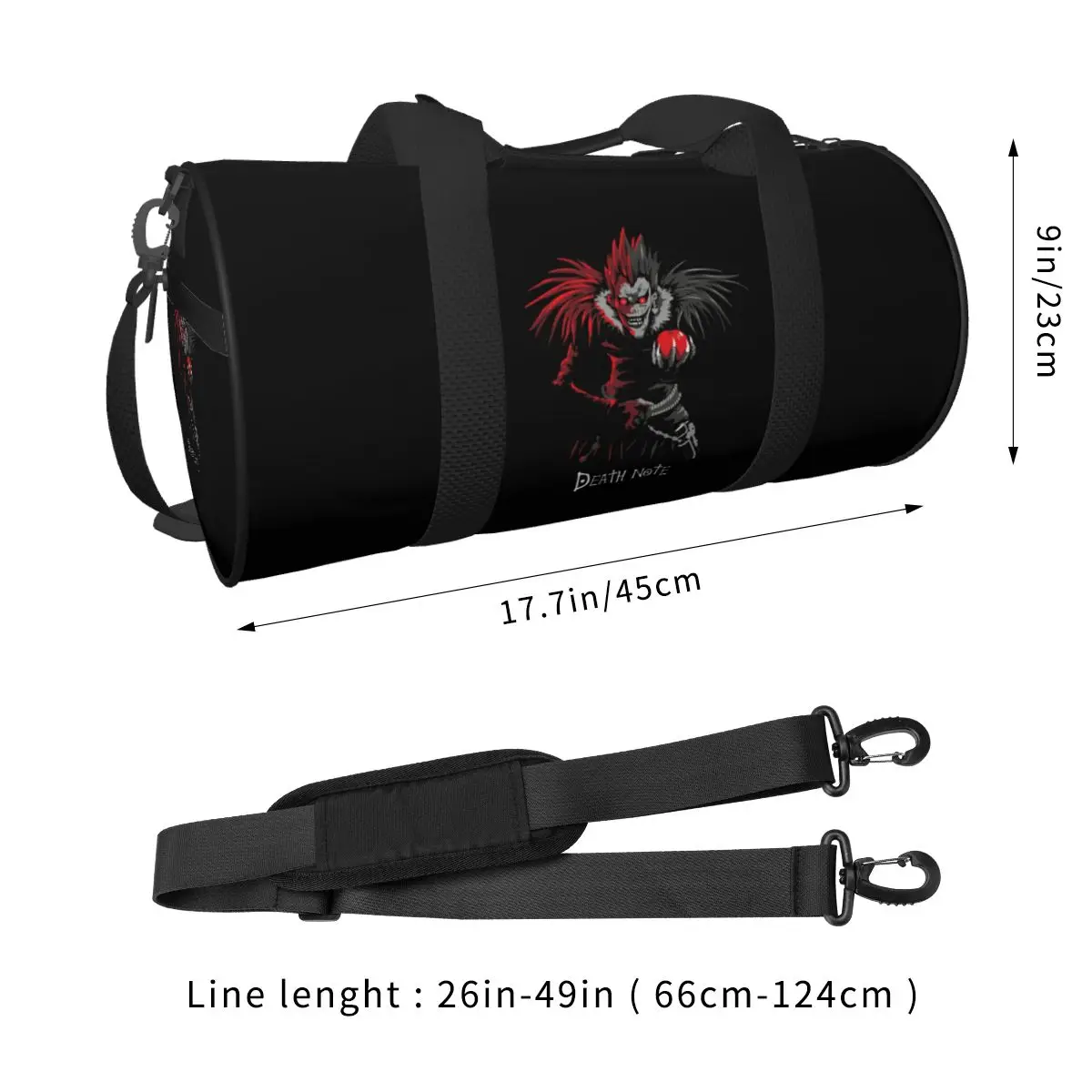Anime Death Note L-Lawliet Large Duffle Gym Bag Multi-Functional Duffle Travel Bags Handbags Fitness bag