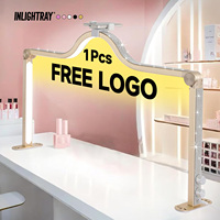 2025 Free Custom LOGO 48W New Arrival 35Inch Foldable Adjustable Brightness LED Nail Light Lash Lamp Upgraded Half-Moon lamp