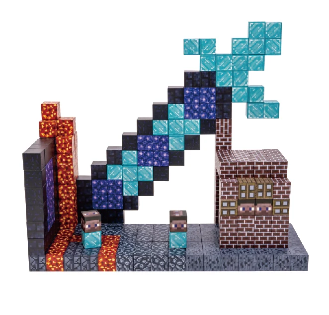 لتقوم بها بنفسك مجموعة مكعبات البناء المغناطيسية عالم الألغام ثلاثية الأبعاد بكسل الطوب الاطفال الجذعية مونتيسوري التعليمية تجميعها اللعب أفضل هدية للأطفال