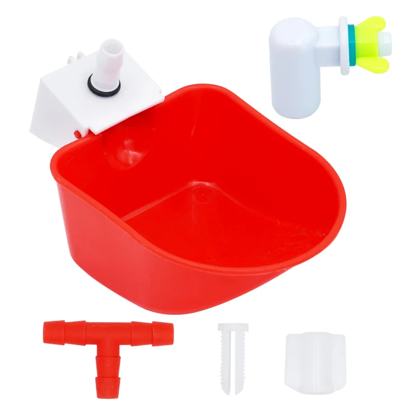 2Pcs Chicken Goose Duck Automatic Drinking Bowl Chicken Water Cup Waterer Bowl Farm Poultry Drinking Bowls Water Dispenser