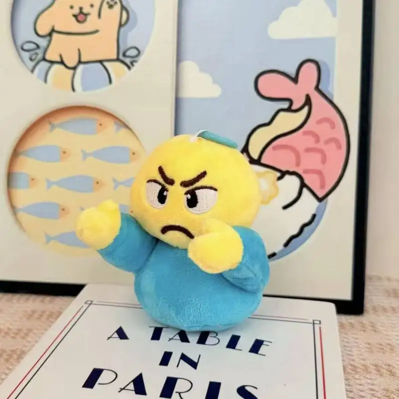 Nieuwste schattige knuffel emoji's rugzak sleutelhanger pop kawaii gevuld knuffel handgemaakte pop cartoon anime cadeau voor vrienden Kerstmis