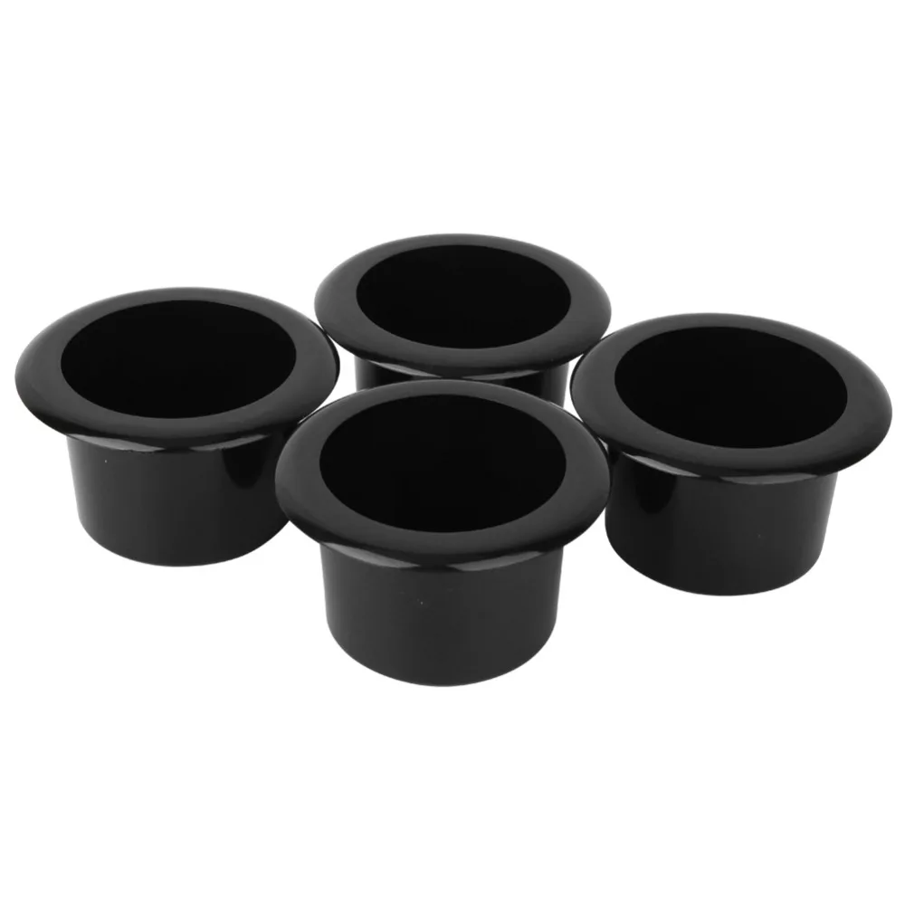 4Pcs ABS Plastic Cup Holder 110×63mm 85mm Inner Diameter Plastic Cup Holder Sturdy Black Chair Accessories Vehicle