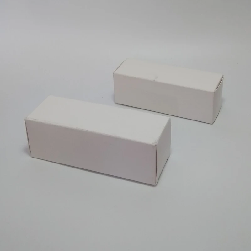 100pcs/lot- 35*35*35/50/60/70/80/90mm  350gsm White Paperboard Packaging Box for sample handmade soap party gift valve tubes