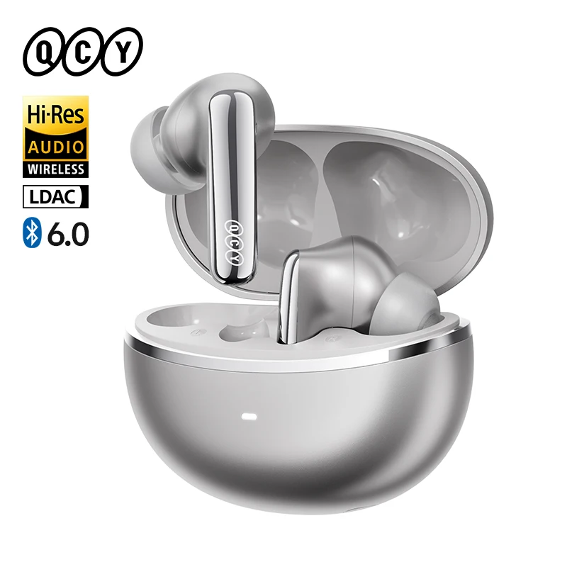 QCY HT18 MeloBuds N70 Draadloze oordopjes Bluetooth 6.0 Hi-Res LDAC Oortelefoons Adaptieve ANC Dual-driver Headsets In-ear detectie