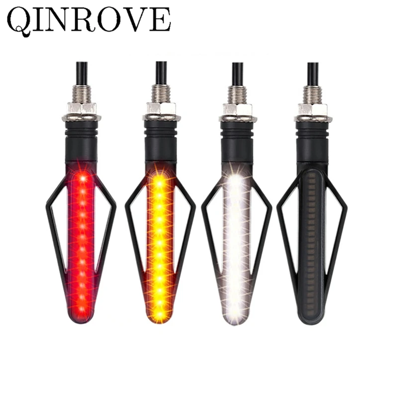 E-mark Motorcycle Turn Signals Universal Indicator Lights 12V LED Blinkers Lamp for Honda CB650F Hornet 600 Suzuki SV400 DR350
