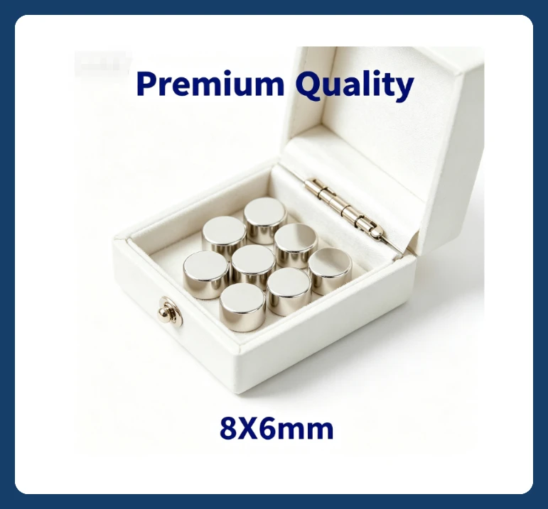 Super Strong 8x6mm Neodymium Magnet Round Disc NdFeB Permanent Magnet For DIY Handmade Gift Box Crafts