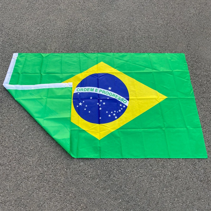 Large Brazil Flag 90x150cm Hanging Polyester Digital Print Brasil Brazilian Banner Flag for Celebration