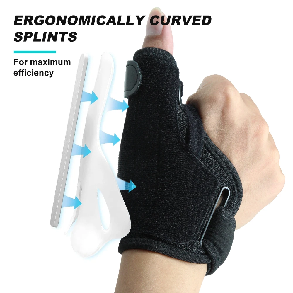 1 Stück Daumenbandage und Handgelenkstabilisator (passend für links/rechts) – Daumenspica-Schiene für Arthritis, Sehnenentzündung – Stützbandage für Männer/Frauen – Detail 11
