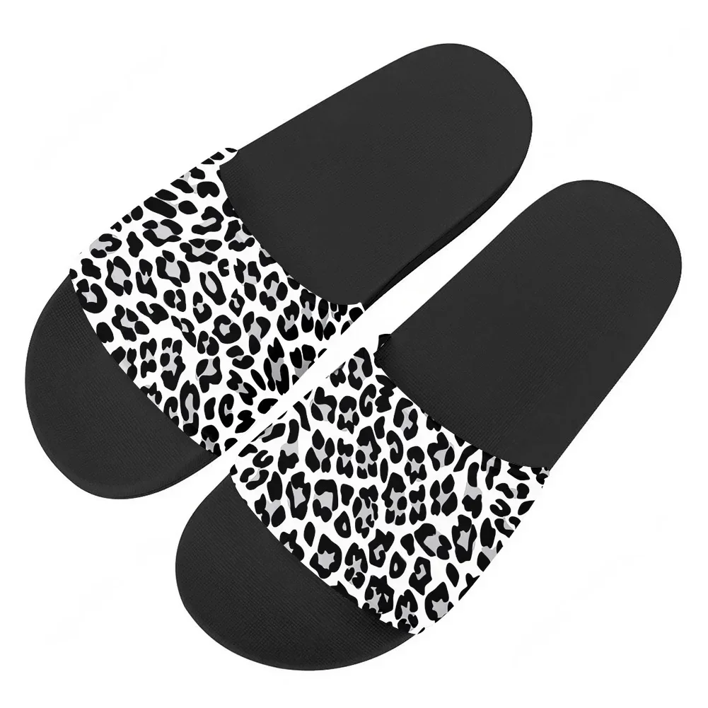 

Leopard Print Animal Slippers Home Slippers Men Women Teenagers Beach Pool Sandals Custom Made Summer Slipper Fashion