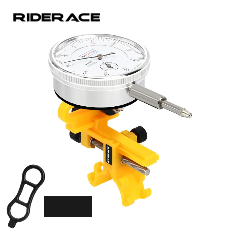 RIDERACE Fahrrad-Radzentrierständer Fahrradreparaturwerkzeug mit Messuhr Mini-Felgen-Einstellwerkzeug für Rennräder und Mountainbikes