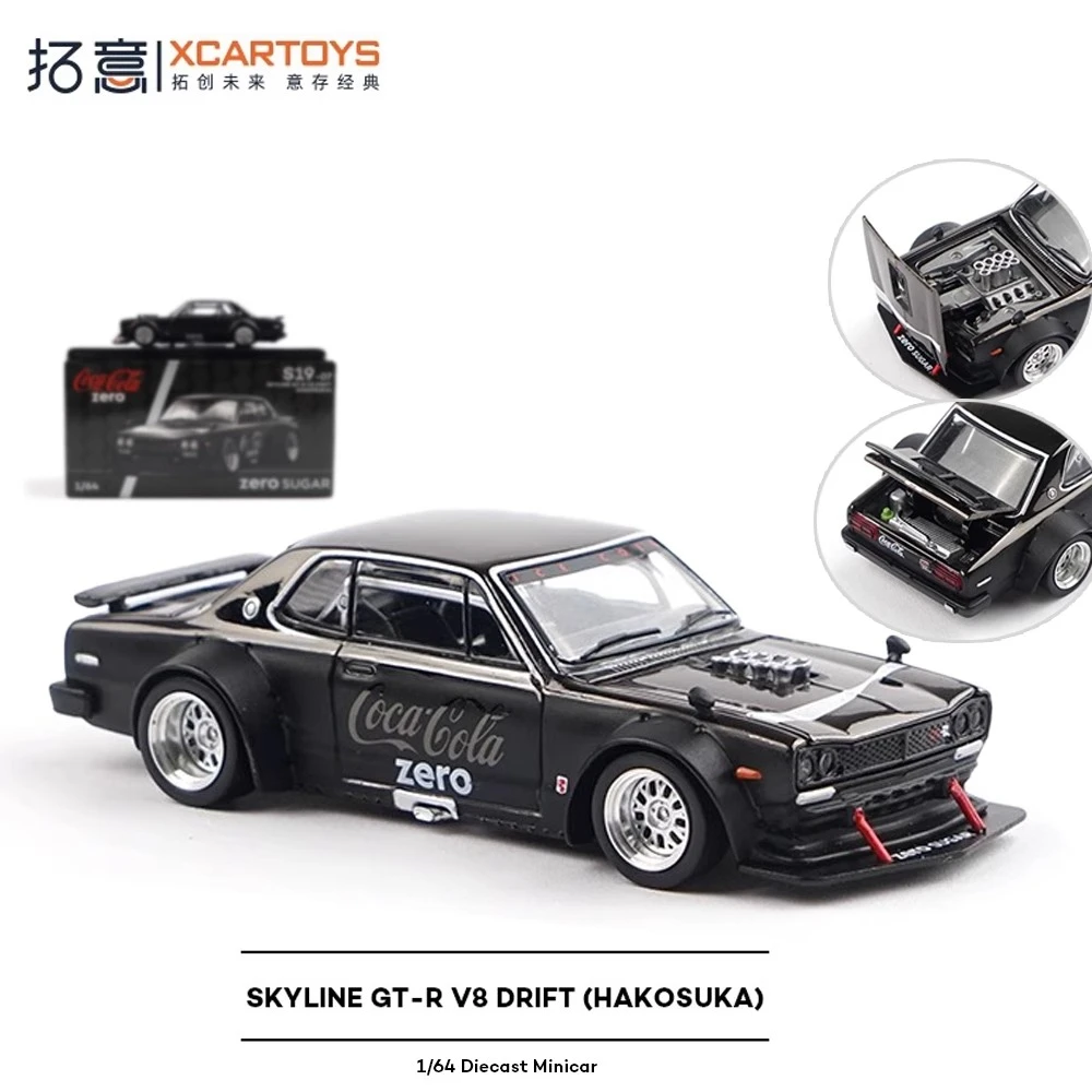 Xcartoys 1:64 S19-08 SKYLINE GT-R Legering spuitgieten Automodellen Volwassen Collectibles Decoraties Kinderen Verjaardagscadeautjes Speelgoed