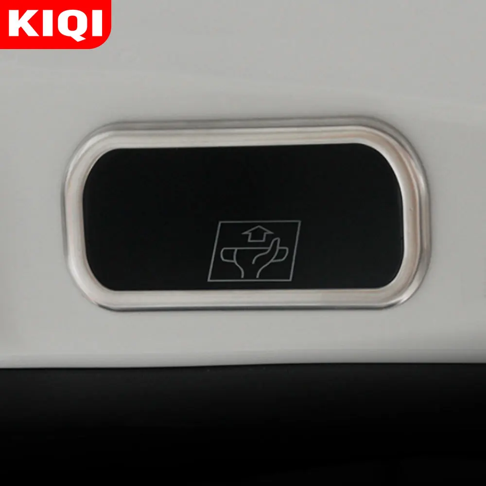 KIQI Stainless Steel Car Rear Trunk Switch Handle Stickers Back Tail Bumper Trim Cover for Toyota C-HR CHR 2016 - 2022 Parts