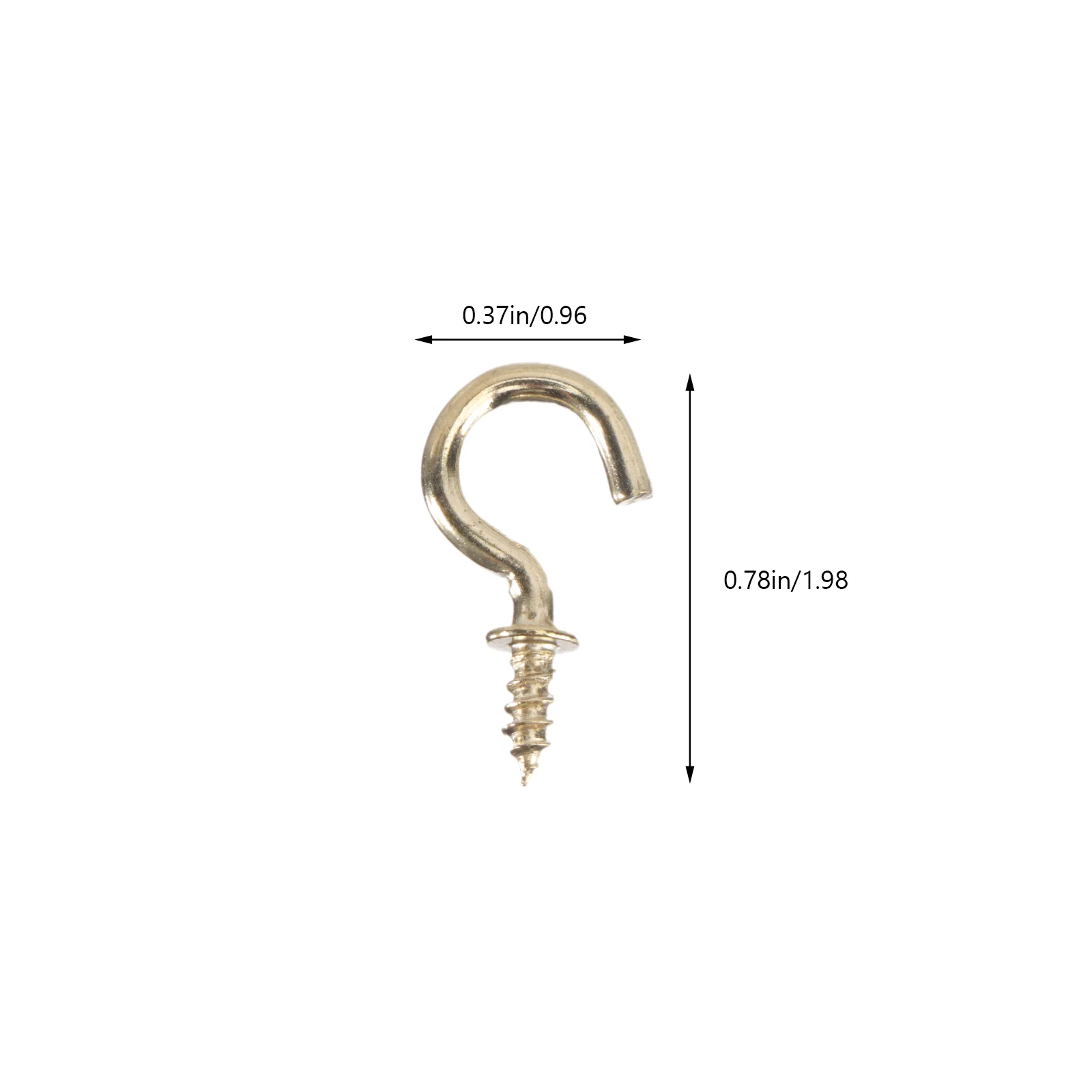 20 Pcs Copper Plated Ceiling Hooks Screw-in Cup Metal Wall Mounted Clothes Rack