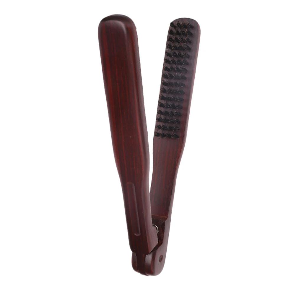 

Hair Straightening Comb Bristle Anti Static Salon Use Double Sided Brush Ergonomic Handle Lightweight Portable Wooden Material