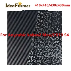 PEI Build Plate 410x410 430x430mm Spring Steel Sheet Pet Peo Plate CR10 S4 Build Plate 3D Printer Anycubic Kobra 2 Max Heat bed