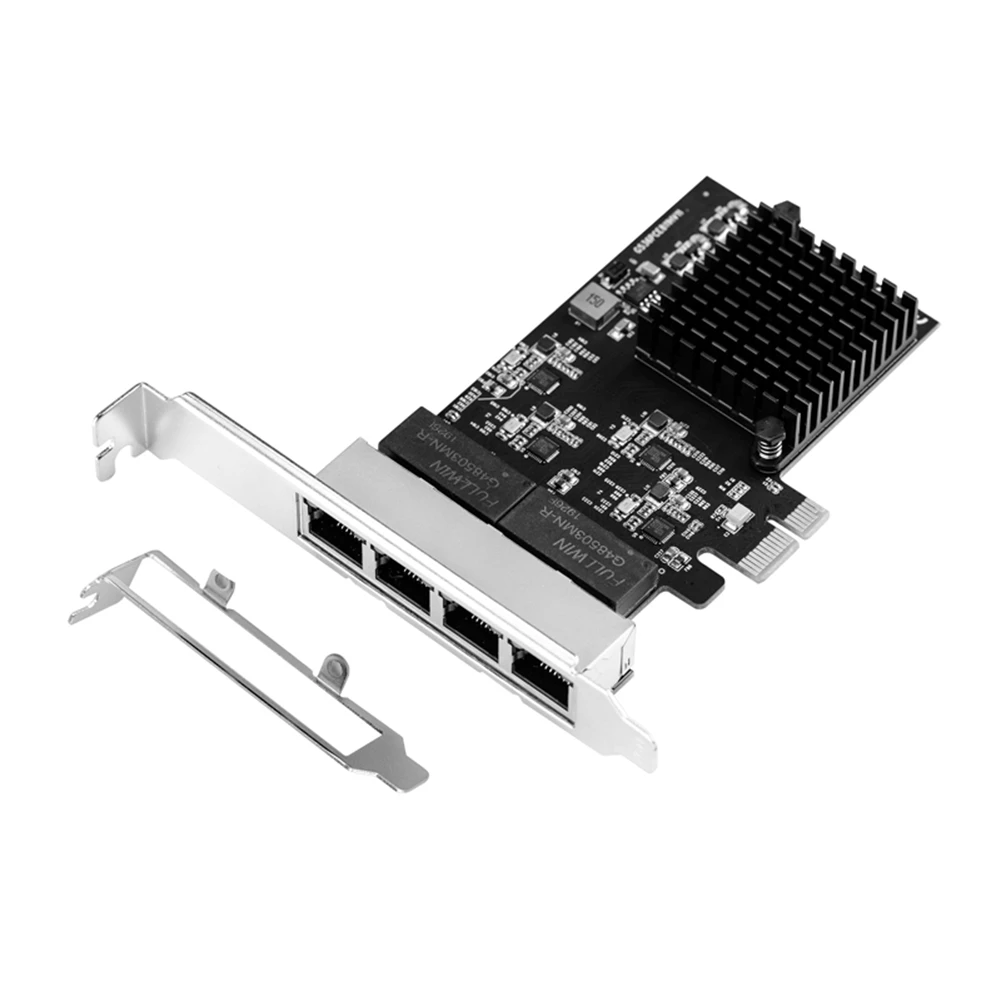 Imagem -02 - Iocrest-placa de Rede Quad Server Gigabit Ethernet Jogo com Fio Nic 1g Portas Pcie Rj45 Lan 10 Mbps 100 Mbps 1000 Mbps 2500mbps Chip 8111h