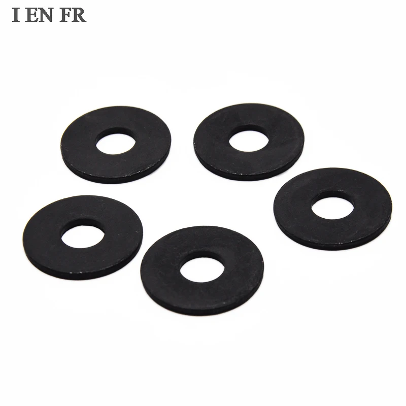 

1/50Pcs M3 M4 M5 M6 M8 M10 M12 M14 GB96 Non-standard Black Carbon Steel Large Size Oversize Big Wider Flat Washer Plain Gasket