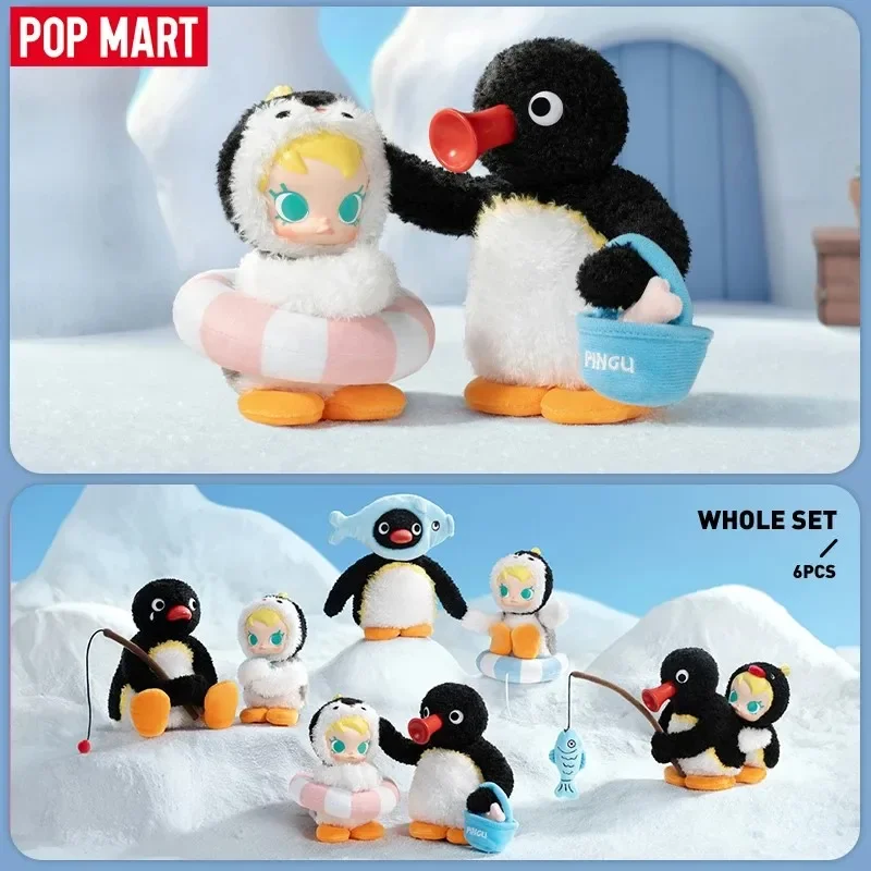 POPMART Baby Molly PINGU Happy Fishing Series Vinyl hanger Blind Box Guess Bag Speelgoed Pop Leuke Anime Figuur Ornamenten Gift