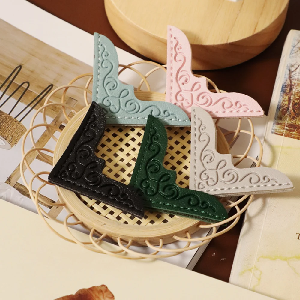 Retro Bookmarks Creative Leather Bookmark Protable Aesthetic Stationery Book Corner Protection Reading Accessories