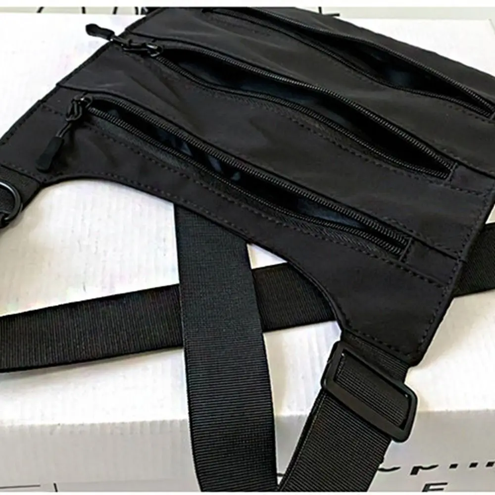 

Мужская нагрудная сумка с несколькими карманами, нейлоновая, большой вместимости, многофункциональная, с регулируемым ремнем, сумка-мессенджер через плечо для работы