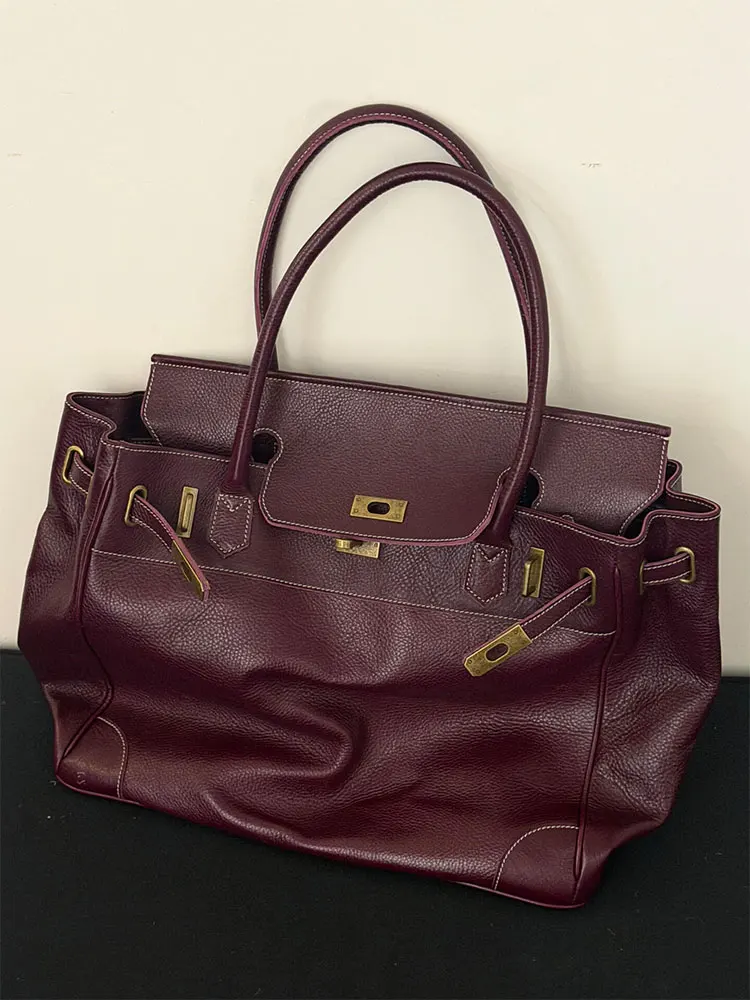Purple Large Capacity Commuter Bag Women's 2026 New High-End Lightweight Luxury Handbag Single Shoulder Tote Bag for Autumn W...