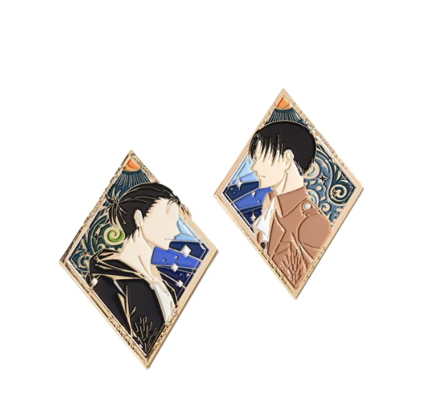 Anime Attack on Titan Eren Jager Rival Ackerman Metal Fridge Magnet Suction Refrigerator Door Cartoon Decorative