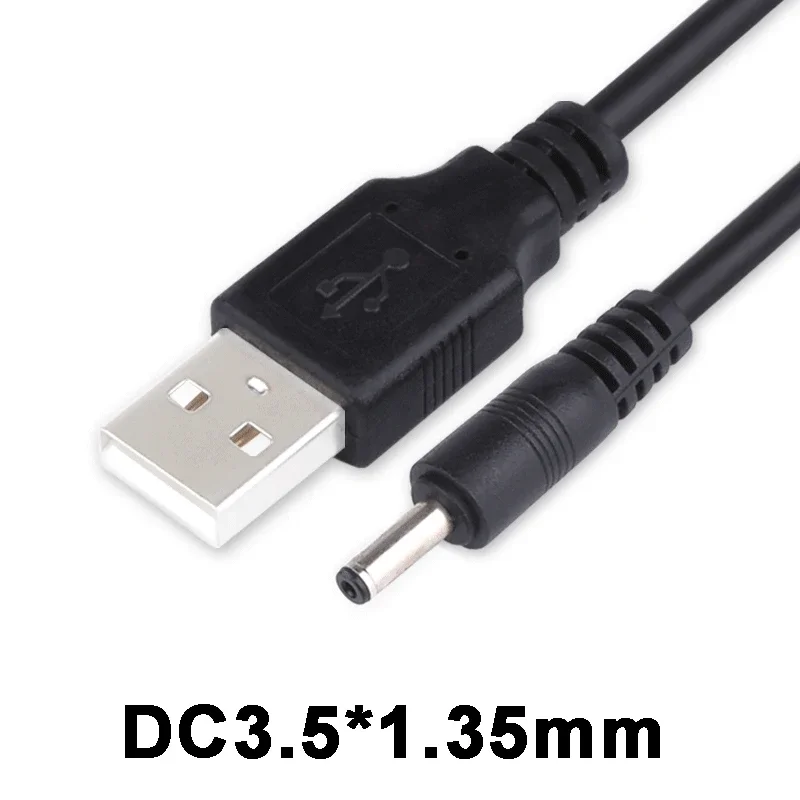 Przewód zasilający, złącze USB 1.2 męskie A na DC, 2.0 M, 3.5mm x 1.35mm, przewód zasilający prądu stałego, kabel połączeniowy 3.5mm x 1.35mm,