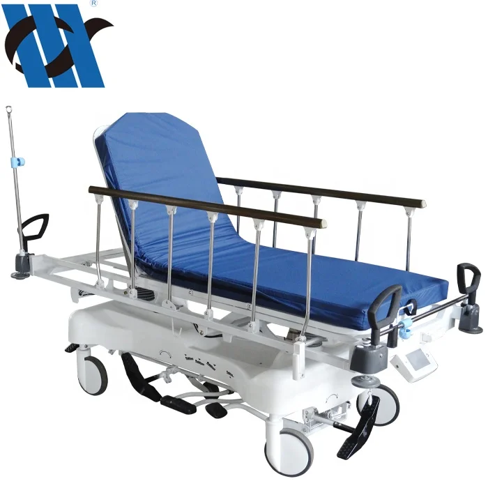 

C00 Hospital Emergency Ambulance CPR Board Medical Hydraulic Emergency Medical Patient Transfer Stretcher Trolley