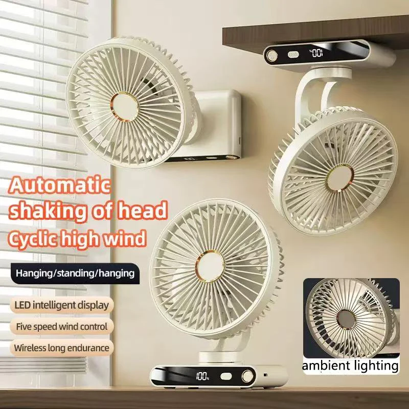 2026 Fresh Air Fan Light, Home Suburban Night Air Fan Light, Ceiling Fan Desktop Multifunctional Fan Light